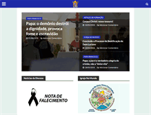 Tablet Screenshot of dioceseitabira.org.br